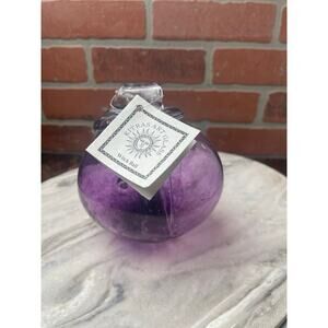 Kitas Art Glass Purple Amethyst Olde English Witch Ball Handblown Decor